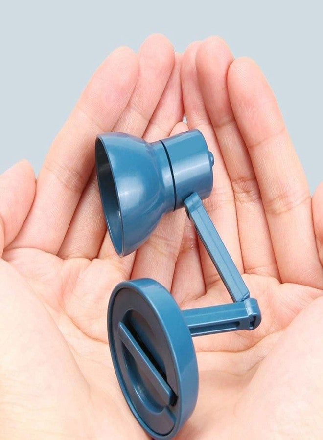 Qintreesify Miniature LED Desk Lamp for Dollhouse, Simulation Furniture Accessory with Light (Blue) - Image 4
